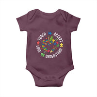 Special Education Teacher Autism Baby Onesie Teach Accept Understand Love