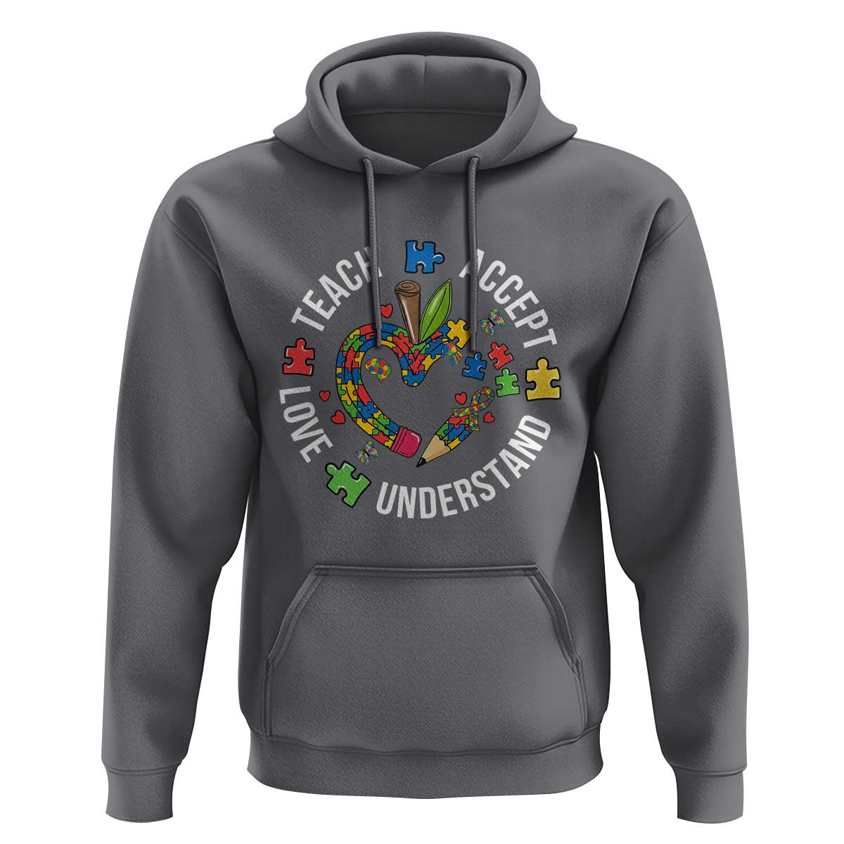 Special Education Teacher Autism Hoodie Teach Accept Understand Love