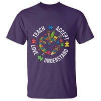 Special Education Teacher Autism T Shirt Teach Accept Understand Love