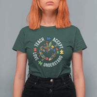 Special Education Teacher Autism T Shirt For Women Teach Accept Understand Love