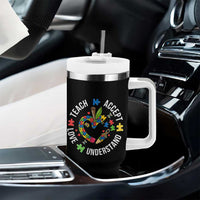 Special Education Teacher Autism Tumbler With Handle Teach Accept Understand Love