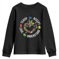 Special Education Teacher Autism Youth Sweatshirt Teach Accept Understand Love