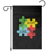 Special Ed Educator Autism Support Garden Flag Teach Accept Understand Love