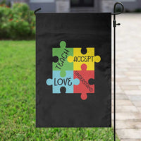 Special Ed Educator Autism Support Garden Flag Teach Accept Understand Love