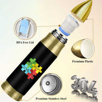Special Ed Educator Autism Support Bullet Tumbler Teach Accept Understand Love