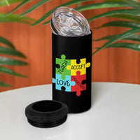 Special Ed Educator Autism Support 4 in 1 Can Cooler Tumbler Teach Accept Understand Love