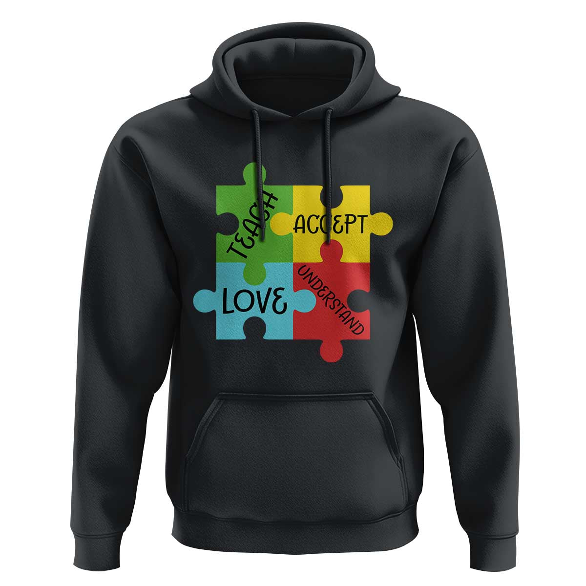 Special Ed Educator Autism Support Hoodie Teach Accept Understand Love