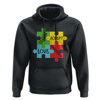 Special Ed Educator Autism Support Hoodie Teach Accept Understand Love