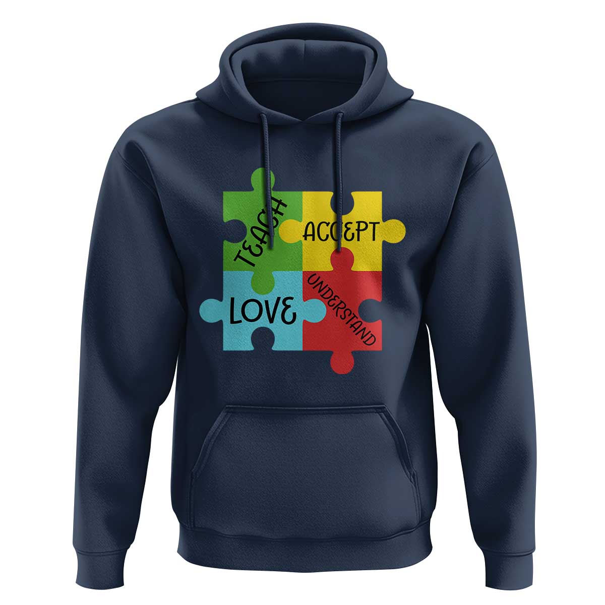 Special Ed Educator Autism Support Hoodie Teach Accept Understand Love
