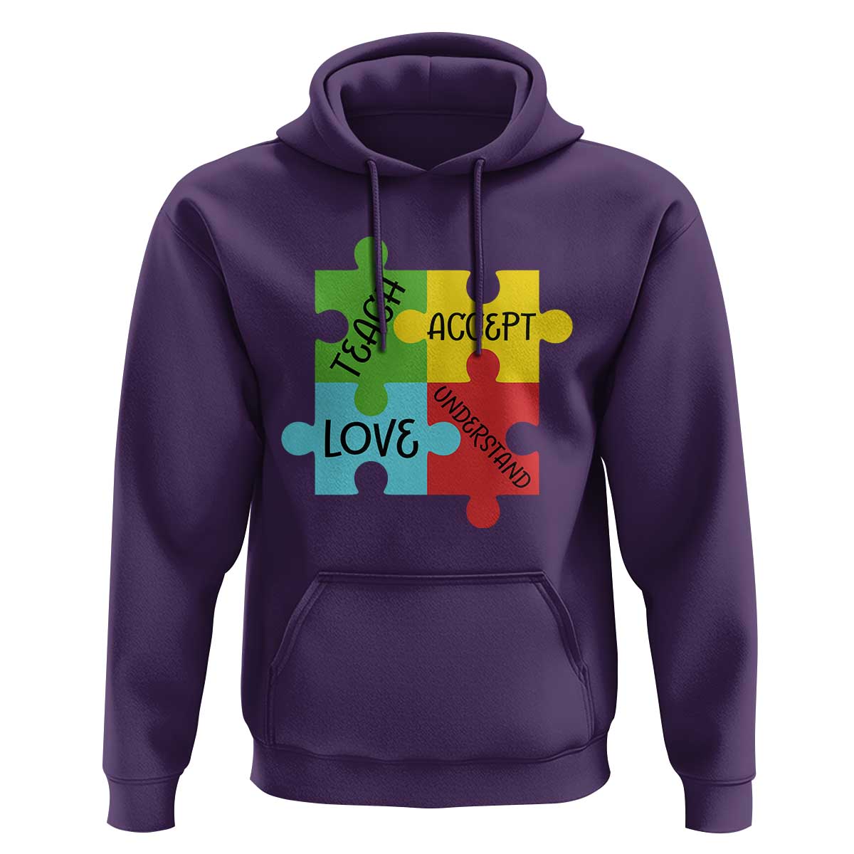 Special Ed Educator Autism Support Hoodie Teach Accept Understand Love