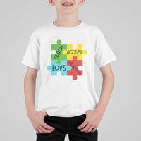 Special Ed Educator Autism Support T Shirt For Kid Teach Accept Understand Love
