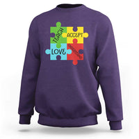 Special Ed Educator Autism Support Sweatshirt Teach Accept Understand Love