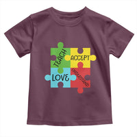 Special Ed Educator Autism Support Toddler T Shirt Teach Accept Understand Love