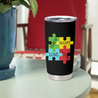 Special Ed Educator Autism Support Tumbler Cup Teach Accept Understand Love