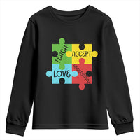 Special Ed Educator Autism Support Youth Sweatshirt Teach Accept Understand Love