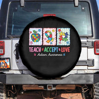 Autism Acceptance Support Spare Tire Cover Teach Accept Love