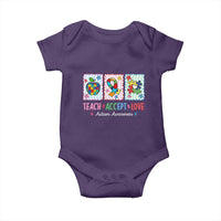 Autism Acceptance Support Baby Onesie Teach Accept Love
