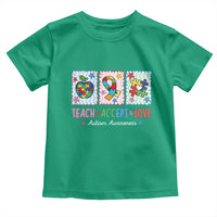 Autism Acceptance Support Toddler T Shirt Teach Accept Love