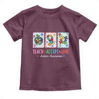 Autism Acceptance Support Toddler T Shirt Teach Accept Love