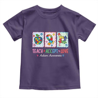 Autism Acceptance Support Toddler T Shirt Teach Accept Love