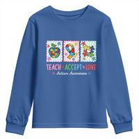 Autism Acceptance Support Youth Sweatshirt Teach Accept Love