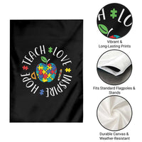 Autism Acceptance Teacher Garden Flag Teach Love Hope Inspire