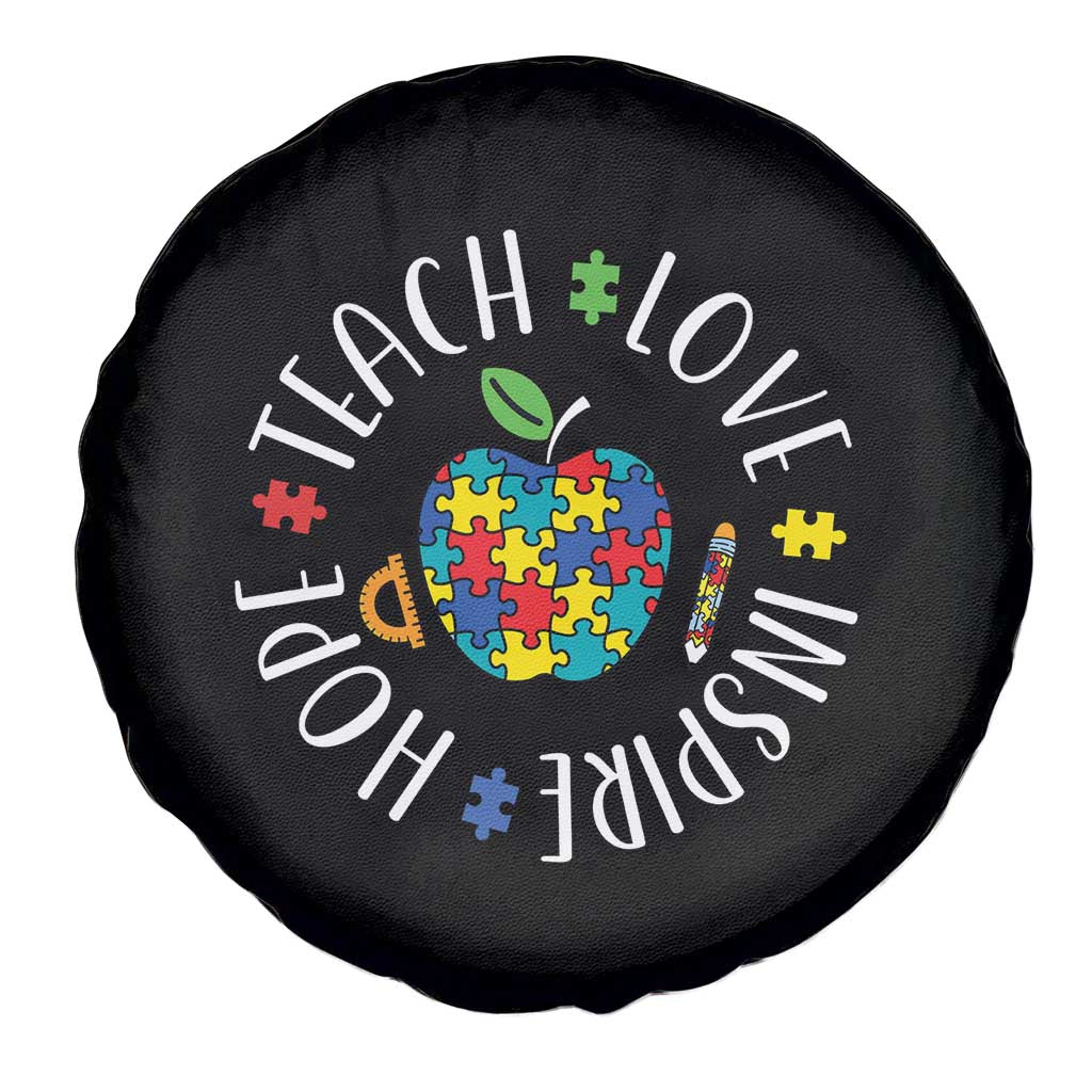 Autism Acceptance Teacher Spare Tire Cover Teach Love Hope Inspire
