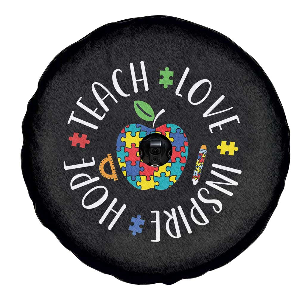 Autism Acceptance Teacher Spare Tire Cover Teach Love Hope Inspire