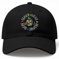 Autism Acceptance Teacher Baseball Cap Teach Love Hope Inspire
