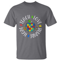 Autism Acceptance Teacher T Shirt Teach Love Hope Inspire