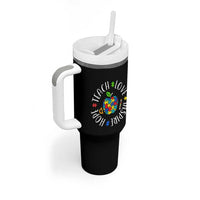 Autism Acceptance Teacher Tumbler With Handle Teach Love Hope Inspire