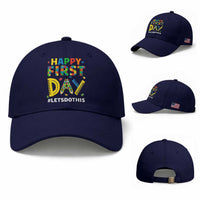 Autism Acceptance Back To School Educator Baseball Cap Happy First Day