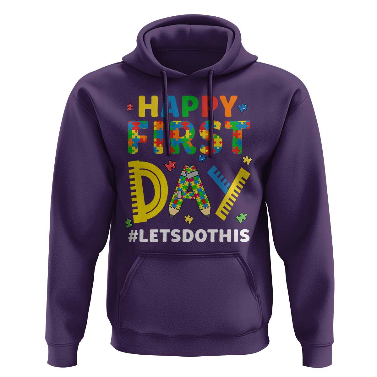 Autism Acceptance Back To School Educator Hoodie Happy First Day