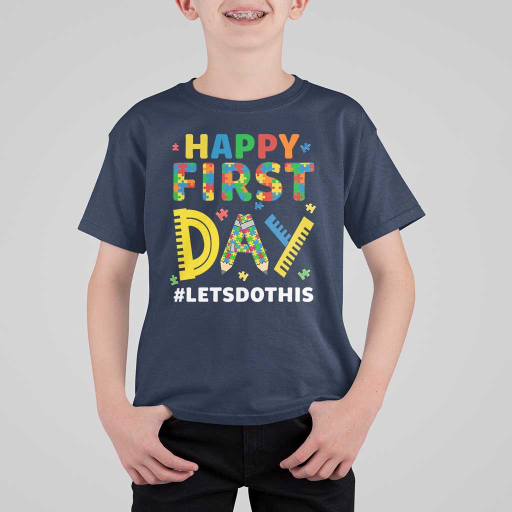 Autism Acceptance Back To School Educator T Shirt For Kid Happy First Day