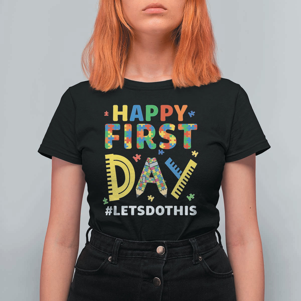 Autism Acceptance Back To School Educator T Shirt For Women Happy First Day