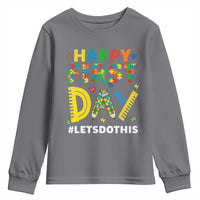 Autism Acceptance Back To School Educator Youth Sweatshirt Happy First Day