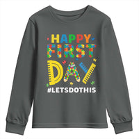 Autism Acceptance Back To School Educator Youth Sweatshirt Happy First Day