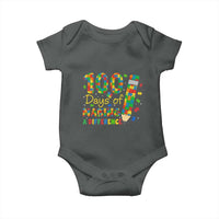 Proud Autism Teacher 100 Days Of School Baby Onesie Making A Difference
