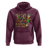 Proud Autism Teacher 100 Days Of School Hoodie Making A Difference