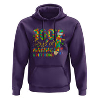 Proud Autism Teacher 100 Days Of School Hoodie Making A Difference