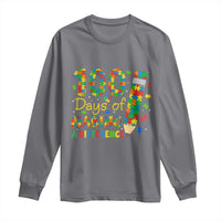 Proud Autism Teacher 100 Days Of School Long Sleeve Shirt Making A Difference