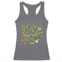 Proud Autism Teacher 100 Days Of School Racerback Tank Top Making A Difference
