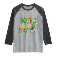 Proud Autism Teacher 100 Days Of School Raglan Shirt Making A Difference