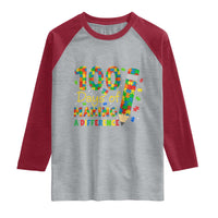 Proud Autism Teacher 100 Days Of School Raglan Shirt Making A Difference