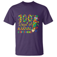 Proud Autism Teacher 100 Days Of School T Shirt Making A Difference