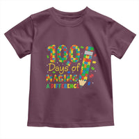 Proud Autism Teacher 100 Days Of School Toddler T Shirt Making A Difference