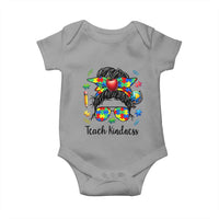 Sped Educator Autism Support Baby Onesie Teach Kindness Messy Bun