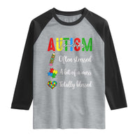 Autism Support Educator Raglan Shirt Often Stressed A Bit Of A Mess Totally Blessed