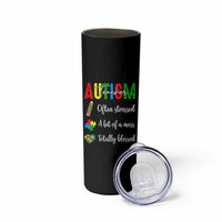 Autism Support Educator Skinny Tumbler Often Stressed A Bit Of A Mess Totally Blessed