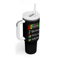 Autism Support Educator Tumbler With Handle Often Stressed A Bit Of A Mess Totally Blessed